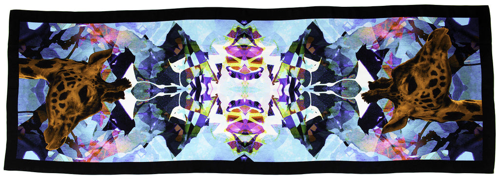 Rachel Zarkhosh MAXI Giraffe scarf 100% Silk
