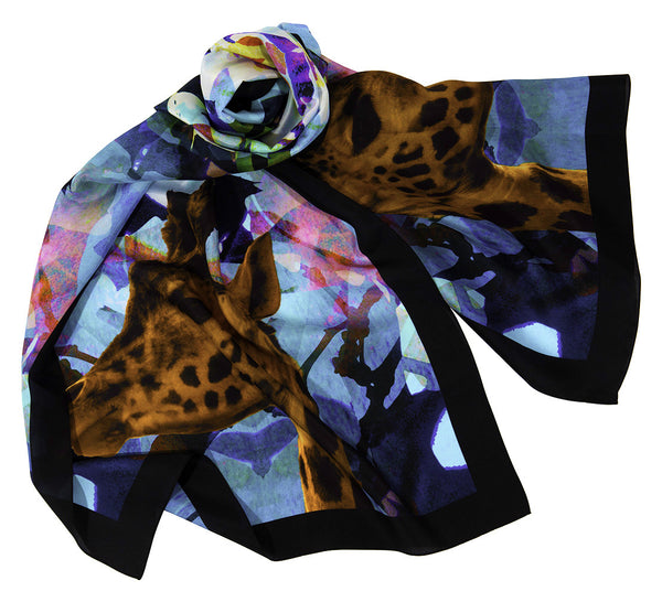 Rachel Zarkhosh MAXI Giraffe scarf 100% Silk