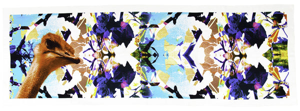 Rachel Zarkhosh MAXI Ostrich scarf 100% Silk