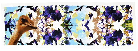 Rachel Zarkhosh MAXI Ostrich scarf 100% Silk