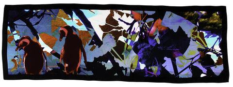Rachel Zarkhosh MAXI Penguin scarf 100% Silk