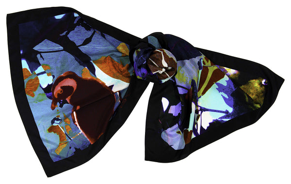 Rachel Zarkhosh MAXI Penguin scarf 100% Silk