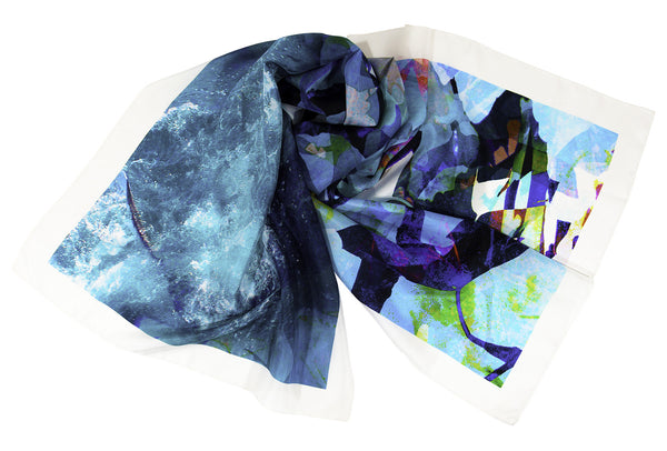 Rachel Zarkhosh MAXI Shark scarf 100% Silk