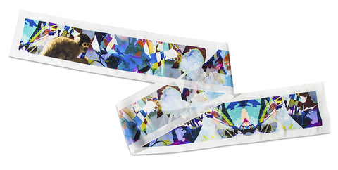 Rachel Zarkhosh SKINNY Monkey scarf 100% Silk