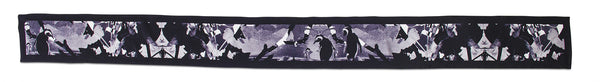 Rachel Zarkhosh SKINNY Monochrome Penguin scarf 100% Silk