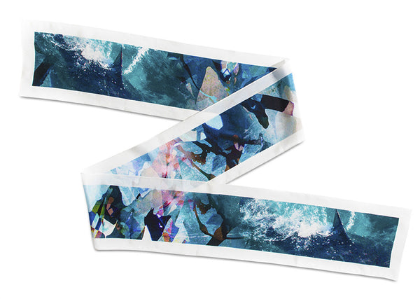 Rachel Zarkhosh SKINNY Shark scarf 100% Silk